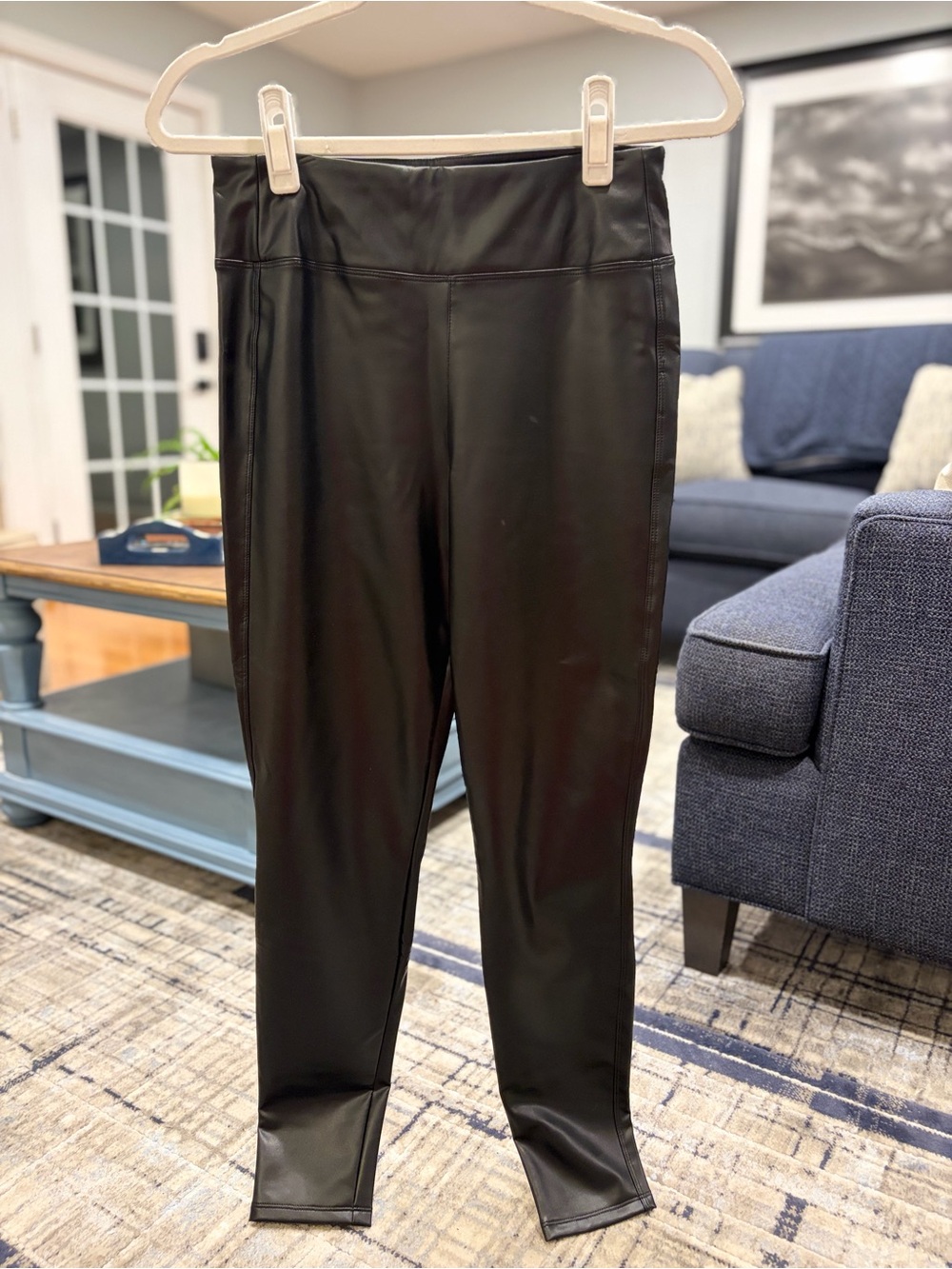 GAP Black Faux Leather Leggings - Small